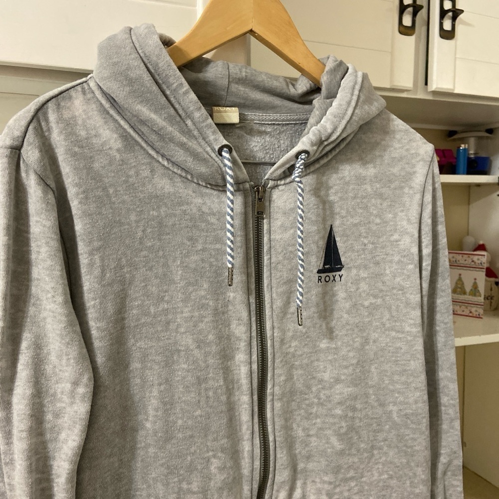 Grey Zipper Sweater by Roxy - Picture 2 of 6